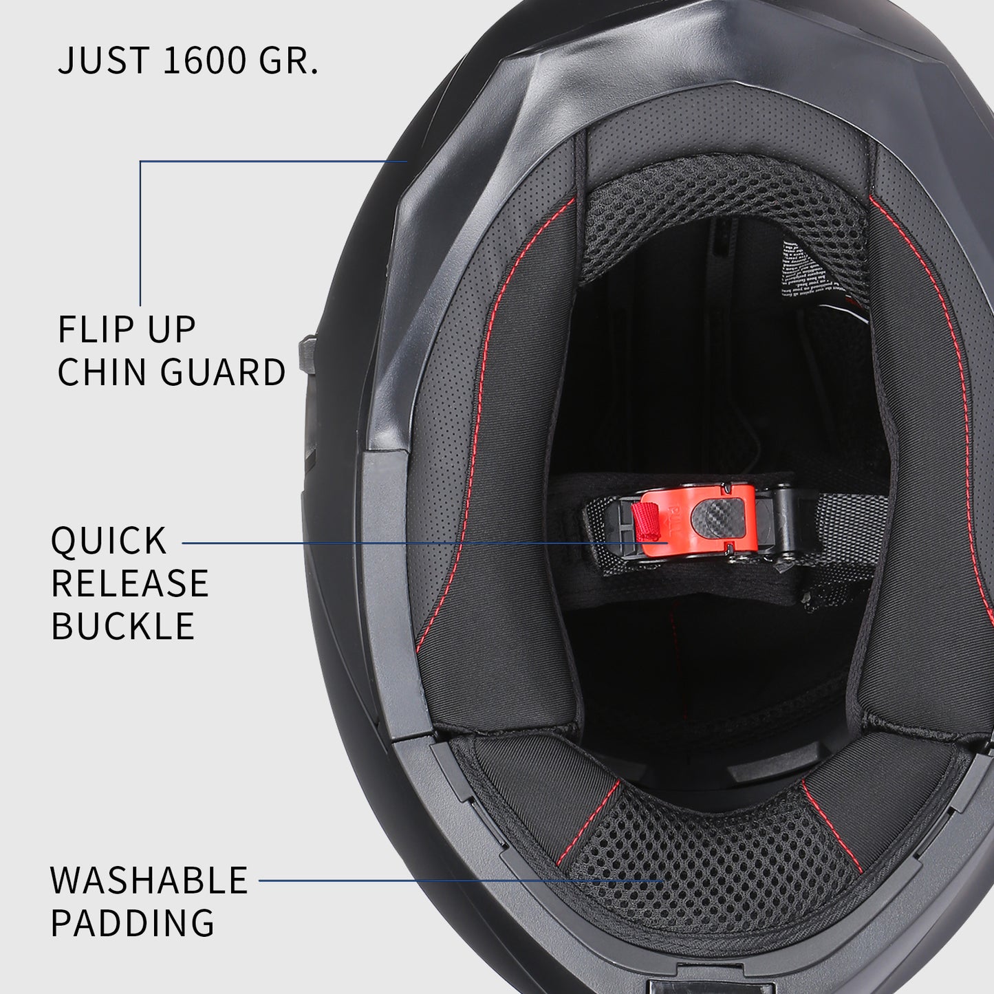 GJH Motorcycle Helmets for Men & Women Modular Motorcycle Helmet Flip Up Anti-Fog Lens Double for Helmets for Adults DOT Approved（M/L/XL）